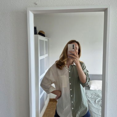 Chemise bicolore oversize