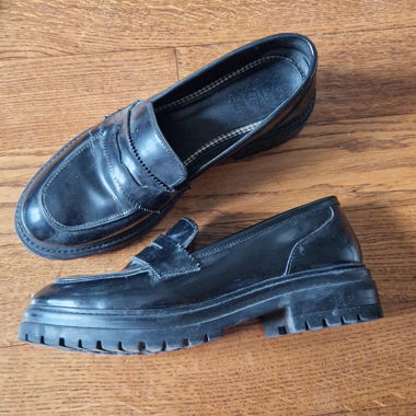 Loafer neri in pelle