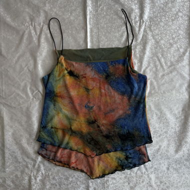 “Dashed” y2k mesh tank top