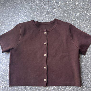 Cardigan in maglia marrone M