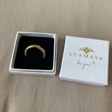Gold stainless steel ring by Luamaya