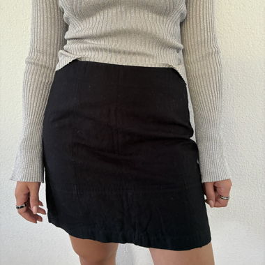 Black mini skirt