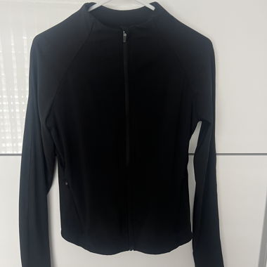 Black sports jacket with zipper