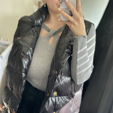 Gilet sans manches Tiziana – Noir effet matelassé
