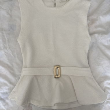 Top bianco ZARA senza maniche