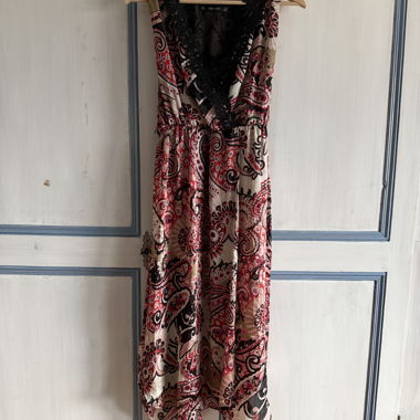 Abito lungo Zara Basic stampa cachemire