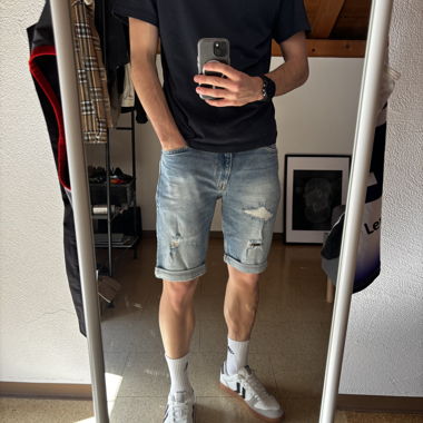 Light Blue Denim Shorts