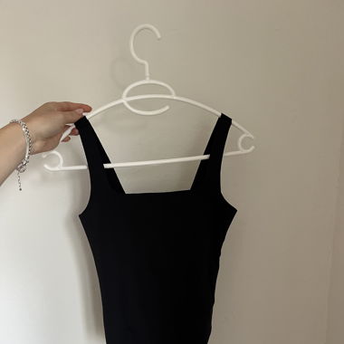 seamless bodysuit from Zara in black