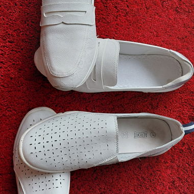 Weisse Aerofit Mocassins T.40 Medicus neu