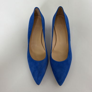 Escarpins en daim bleu