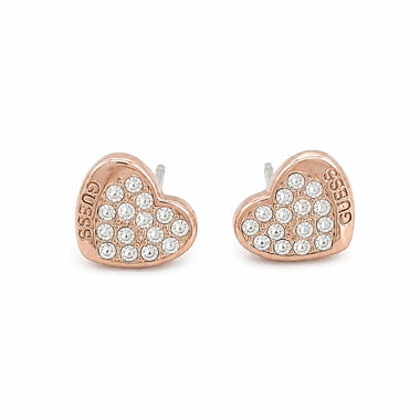 Guess Heart Stud Earrings