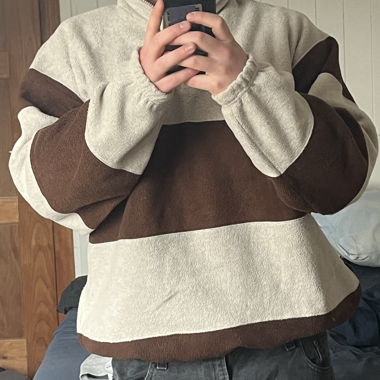 Cozy quarter zip fleece jacket