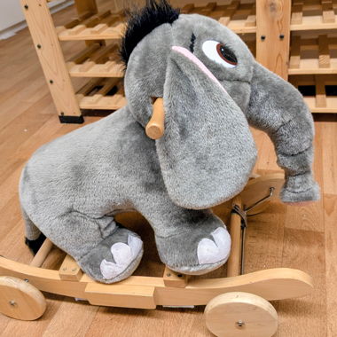 Plush elephant rocking toy