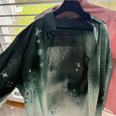 Camicia Louis Vuitton verde XL