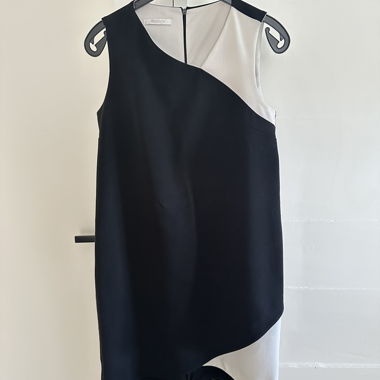 Sistes made in italy Sleeveless Dress Black White S