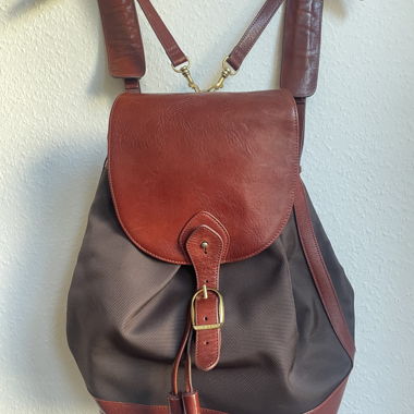 Sac à dos en cuir et toile Made in Eden