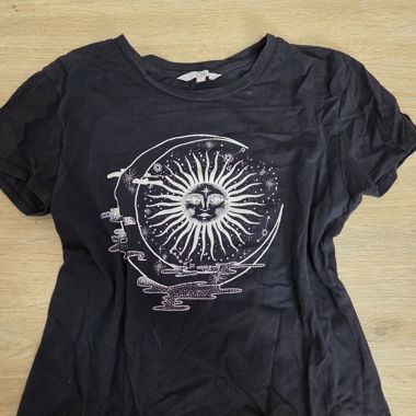 T-shirt grafico nero S