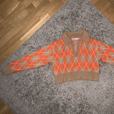 Strickpullover Zara beige, orange, rosa