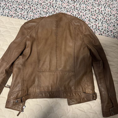 Veste en cuir marron Oakwood