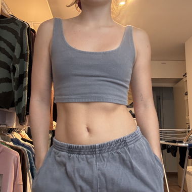 Graues kurzes Set