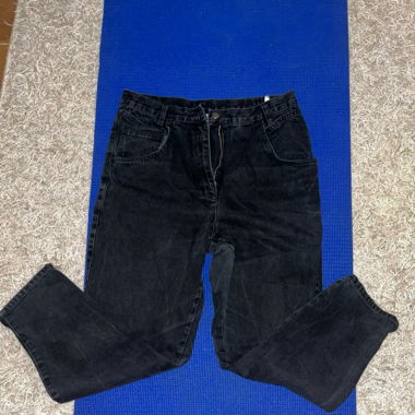 verwaschene graue Vintage Baggy Jeans