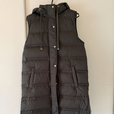 Zebra lange Weste schwarz