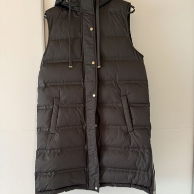Gilet long zèbre noir