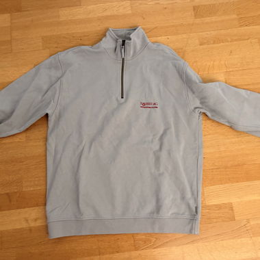 Maglione grigio mezzo zip