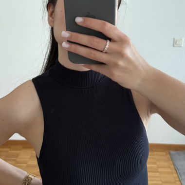 Top côtelé noir Zara - Taille XS/SS