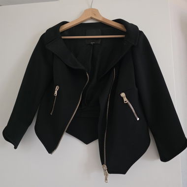 Giacca nera con zip Denny Rose