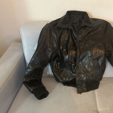 Pilotenlederjacke schwarz