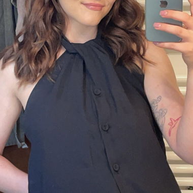 Top nero con schiena scoperta - ZARA