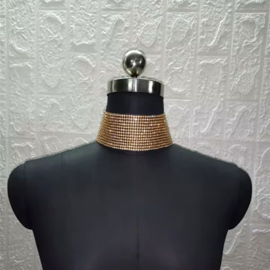 Halskette Glitzer Bronze