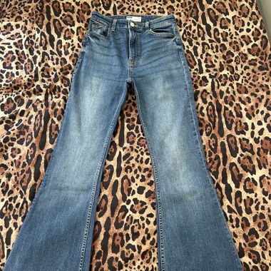 Bershka flare jeans blue