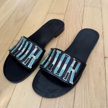 Sandali Dior neri taglia 37,5