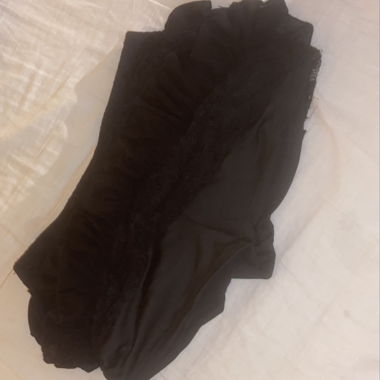 Black Lace Ruffle Skirt