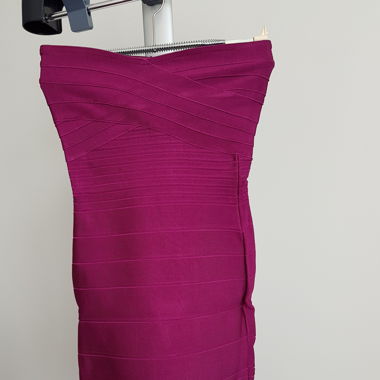 Bandeau Kleid in Magenta