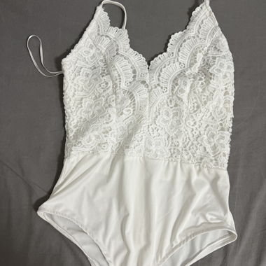 Body bianco in pizzo