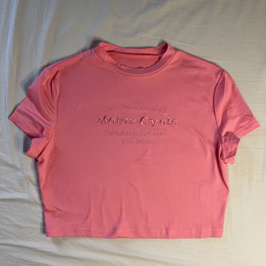 T-shirt rose Motor Cycle
