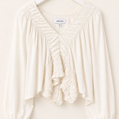 Blouse blanche à volants