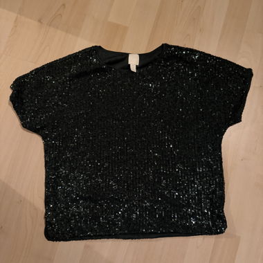 Top à sequins H&M vert foncé XS