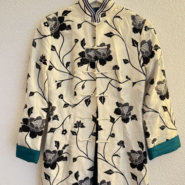 Cappotto di seta Shanghai Tang con motivo floreale