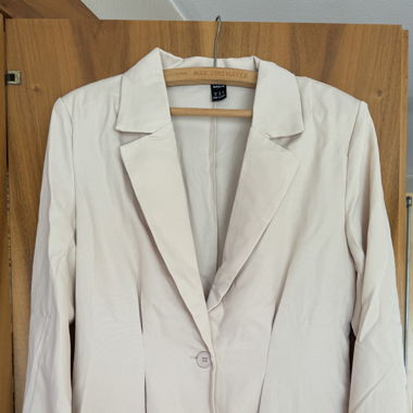 Damen Long Blazer Beige