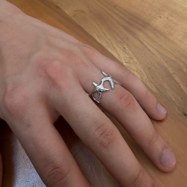 anello stella argento (spedizione gratuita)