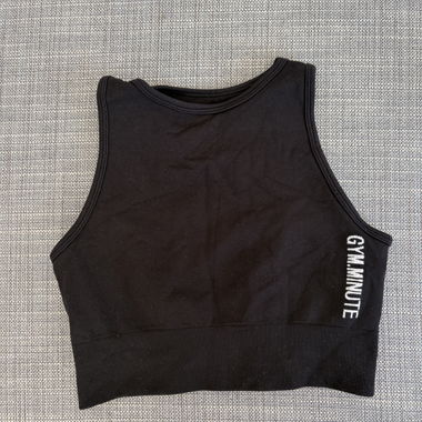 Black Gym Crop Top