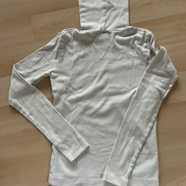 Naturaplane Rollkragen-Langarmshirt in Creme