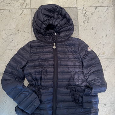 Moncler navy hooded down jacket