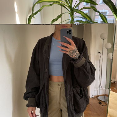 Oversize-Schwarz Bomberjacke