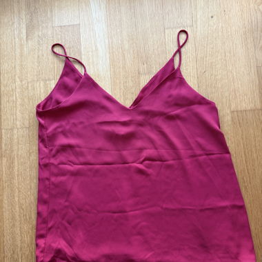 H&M Satin Top Cherry Red S