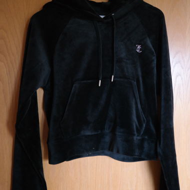 Vintage Y2K Juicy Couture Schwarzer Samt-Trainingsanzug